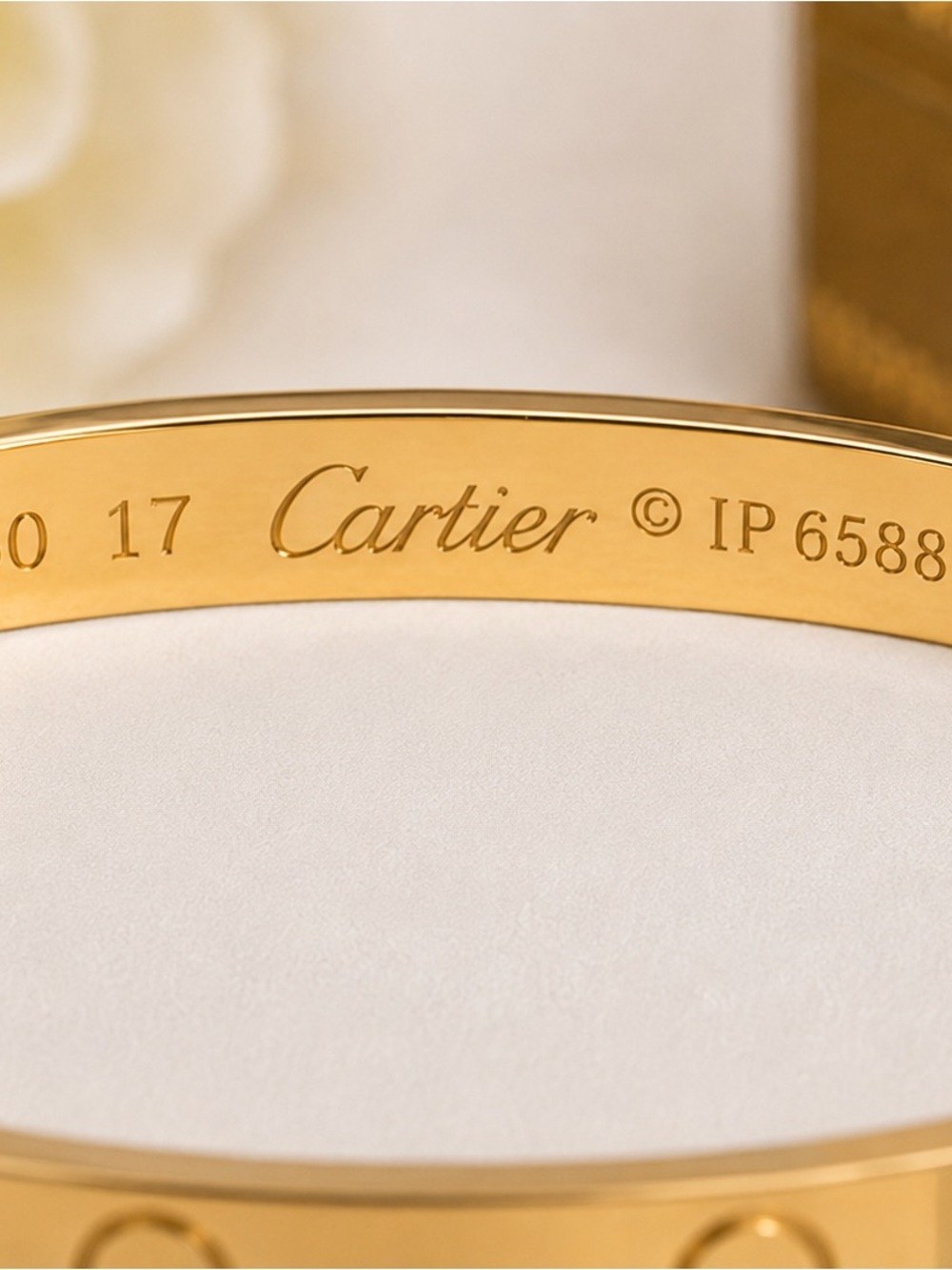 Cartier Gold Love Bracelet - Women's Retail $480.00 - Picture 2 of 2
